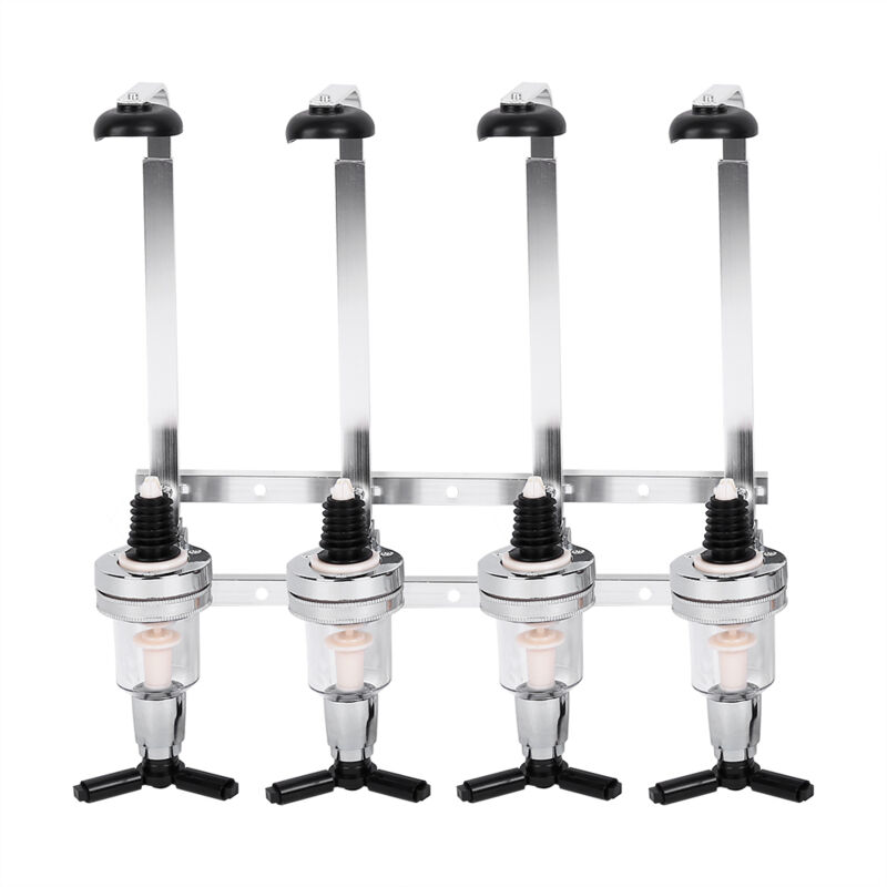 Support mural rotatif pour 4 bouteilles - Rack distributeur d'alcools - Accessoire bar