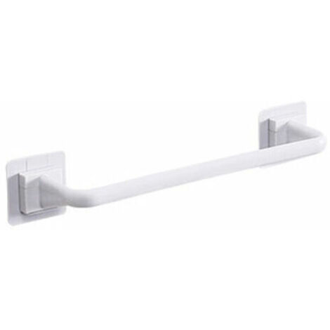 Support mural sans perçage pour serviettes, torchons, porte-couvercles, porte-serviettes, porte-serviettes de bain, blanc, court 24,5 cm