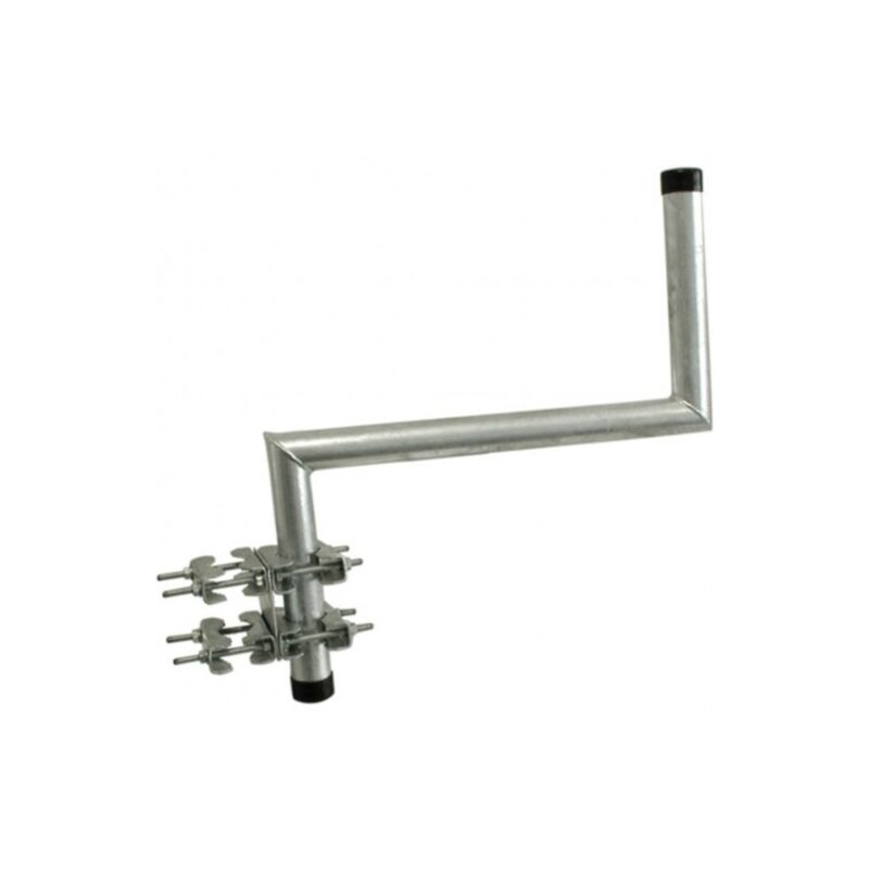 Support mural sat acier Distance au mur: 50 cm Adapté pour taille de parabole: jusqu'à 100 cm en z, pinces dentée