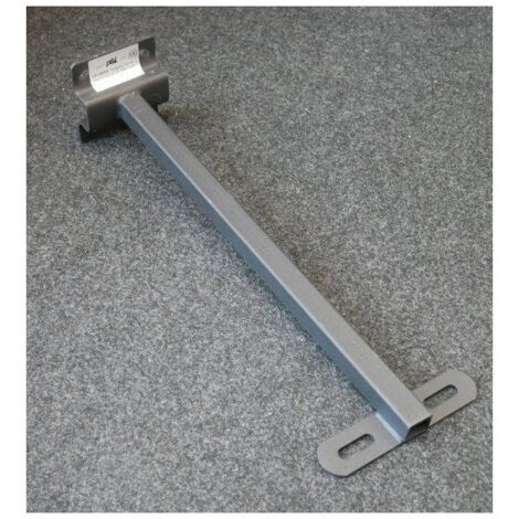 Support mural thermolaqué noir longueur 500mm pour fixation sur façade projecteur extérieur entraxe 80-120mm P&L
