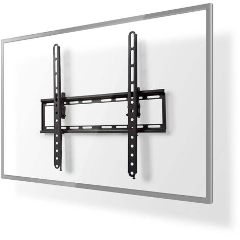 Support mural tv inclinable 23 55 poids maximal de lecran supporte 35kg inclinable 12 distance minimale au mur 38mm acier noir 3