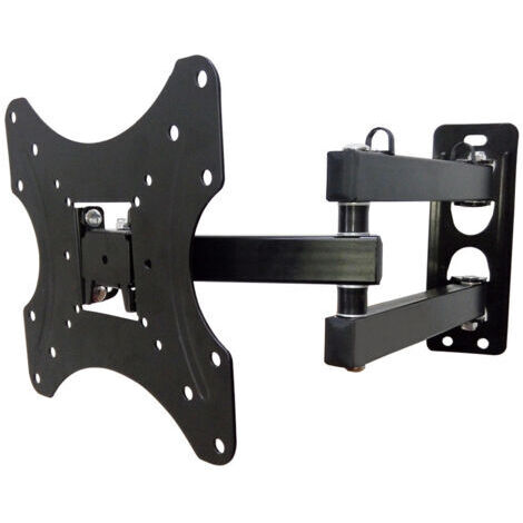 Support Mural TV pour Écran 14-32" LED LCD Plasma et Courbé, Bras TV Inclinable et Orientable Capacité Max de 30kg