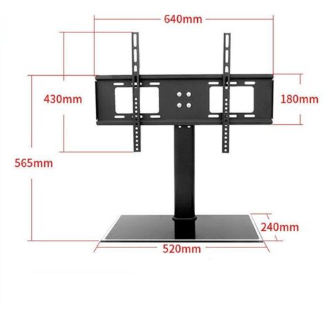 Support mural TV Support TV de bureau à colonne unique 32-55" TSD800 - Charge 40 kg, VESA max 200x200, Réglage en hauteur sur 3 niveaux