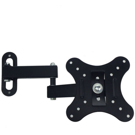 Support mural universel inclinable et pivotant pour écran PC pour moniteurs 14-27 et téléviseurs plats/incurvés, jusqu'à 10 kg, VESA 50x50 / 75x75 / 100x100mm