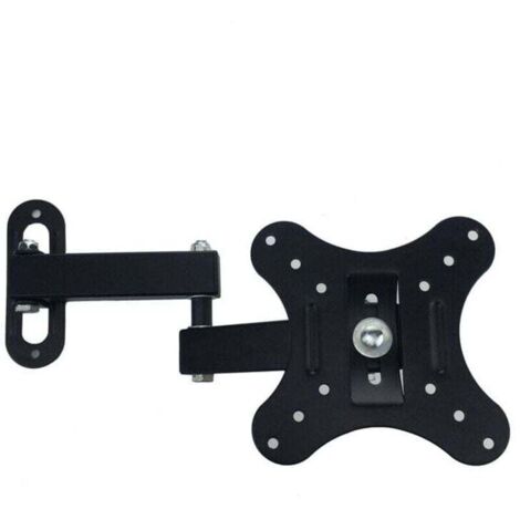 Support mural universel inclinable et pivotant pour écran PC pour moniteurs 14-27 et téléviseurs plats/incurvés, jusqu'à 10 kg, VESA 50x50 / 75x75 / 100x100mm