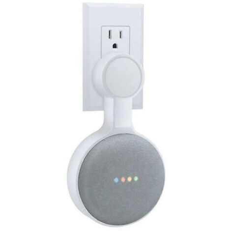 Support mural universel pour enceinte Google Home Mini, fixation anti-rayures et design élégant.