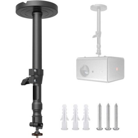 Support mural universel pour projecteur, mini support mural pour projecteur, petit support de projecteur pour projecteurs CCTV DVR caméra avec tête rotative à 360 ° et adaptateur fileté, 6,9 pouces