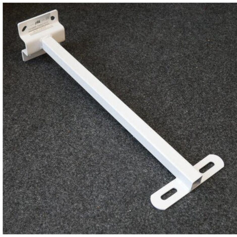 Support murale acier blanc longueur 500mm pour fixation sur façade de projecteurs exterieur entraxe 80-120mm Tornado TRAJECTOIRE