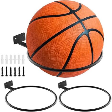 Support Murale Pour Ballon - 15 cm - Acier Métallique - Convient Basket Ball Football Volley-Ball - Fixation Murale - 1 Pièce