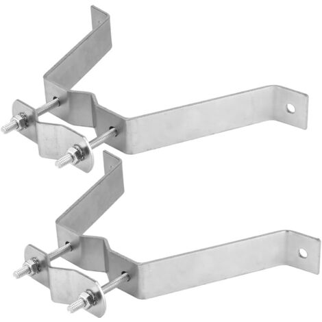 Support Murale pour Mât d'Antenne TV - Résistant aux Intempéries - Convient aux Mâts jusqu'à 63,5 mm de Diamètre Extérieur - Lot de 2