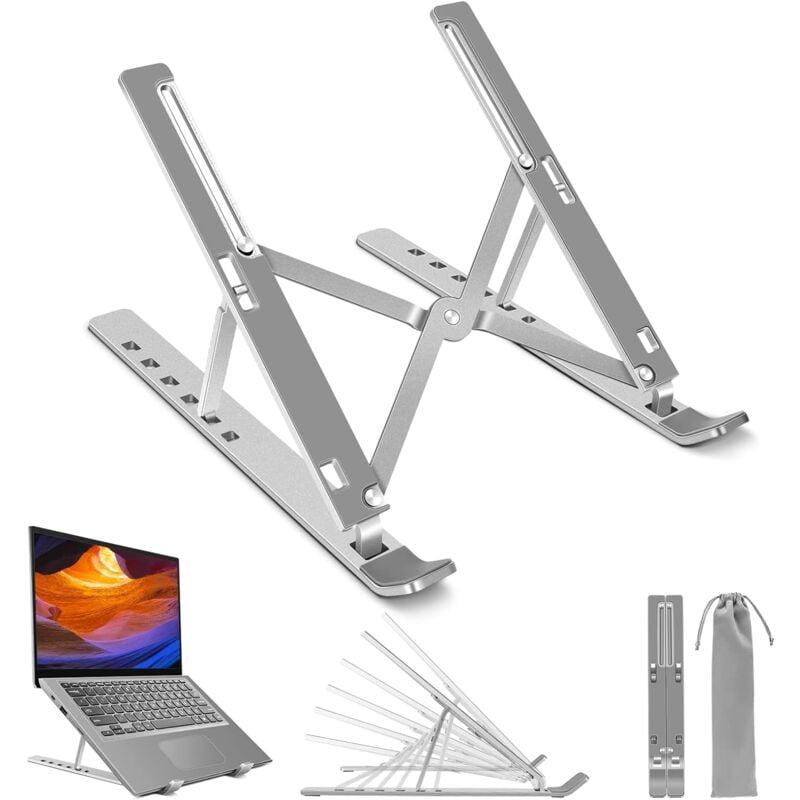 Jusch - Support Ordinateur Portable, Support pc Portable Réglable, Laptop Stand Alliage d'aluminium