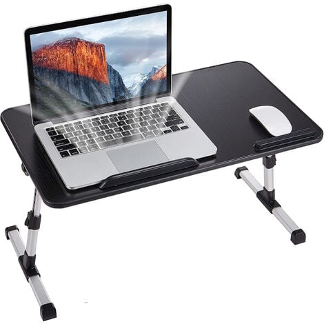 Support PC Table Ordinateur Portable Tablette, Table de Lit Pliable, Laptop  Stand à rotation à 360 Degrés Réglable - Cdiscount Informatique