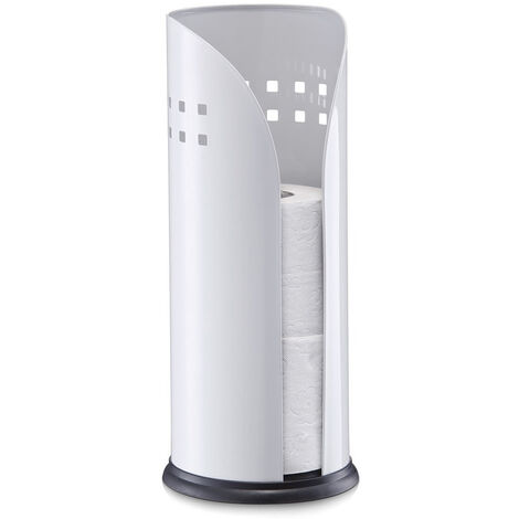 Support papier toilette - 3 rouleaux, couleur blanche, ZELLER