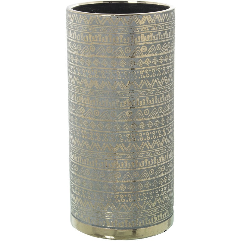 Porte-parapluie en céramique vert/doré °22X46 cm