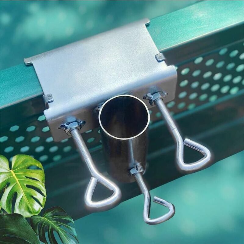 Support Parasol Balcon Pieds de Parasol Support de Parasol pour Table de Jardin, Pince de Parapluie Réglable pour Balcon, Fixation de Parasol pour