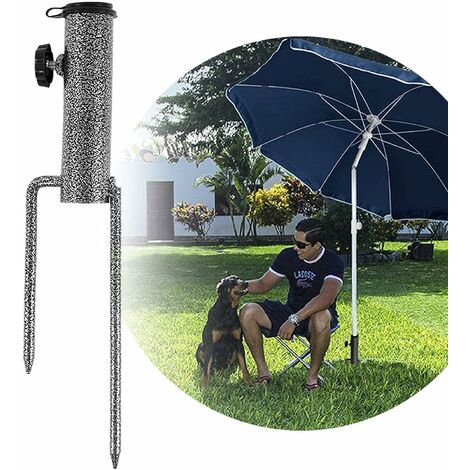 38 mm Trou de Table Pied Support de Base de Parasol Patio de Plein Air Jardin Noir Taille Unique ranrann Cône de Parapluie pour Parapluie 1,5 Pouce 