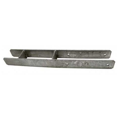 Support - Pied à sceller en H pour poteau 7x7 cm