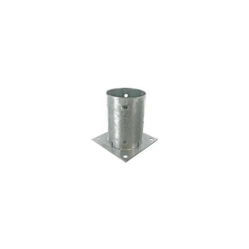 Sud Bois - Support pied de poteau rond 100mm à fixer galvanisé à chaud