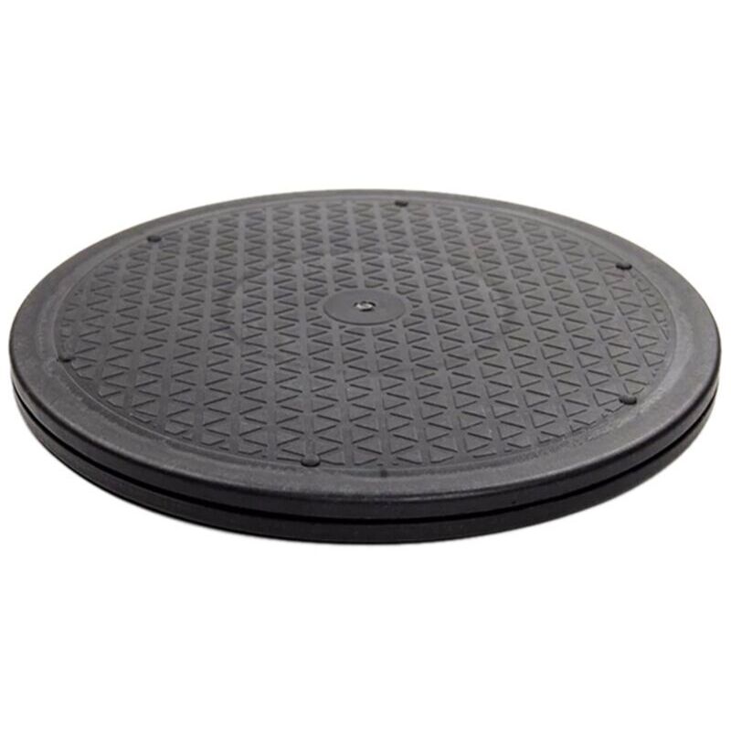 Support Pivotant Robuste 12 Pouces Roulements à Billes Acier pour Moniteur TV Plateau Tournant Noir