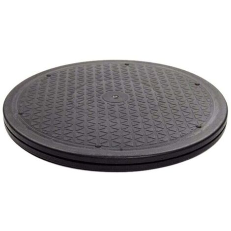 Support Pivotant Robuste 12 Pouces Roulements à Billes Acier pour Moniteur TV Plateau Tournant Noir