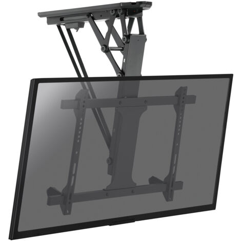 Support plafond escamotable motorisé pour écran TV 32''-70'' – Charge max 35 kg – Contrôle Wi-Fi et télécommande – Moteur puissant – Kimex