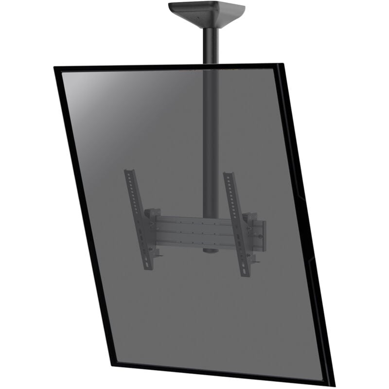 Kimex - Support plafond inclinable pour 1 écran portrait 43''-75'' - Hauteur 100cm