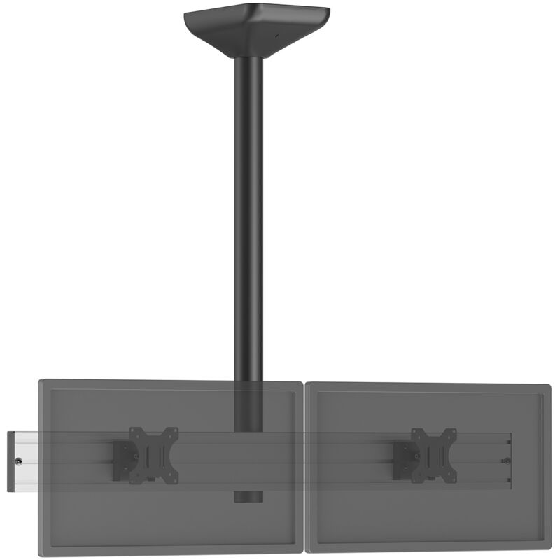 Support plafond menu board pour 2 écrans tv 32'' - Hauteur 100 cm