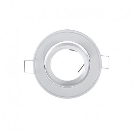 Support plafond Rond Inclinable Blanc Ø86 mm