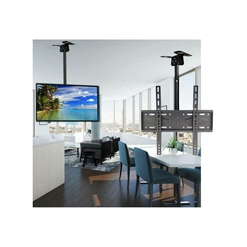 Trade Shop Traesio - Support Plafond Tv Support De Bras Réglable 26 à 60 Pouces Max. 55 Kg