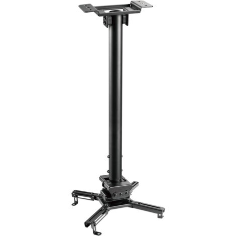 Support plafond vidéoprojecteur, Hauteur 60-90cm, Noir