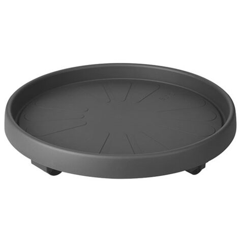 Support Plantes à Roulettes D.30cm Anthracite - Elho