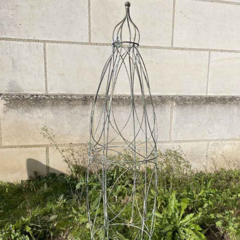 Support plantes fer patiné 22x22x92cm