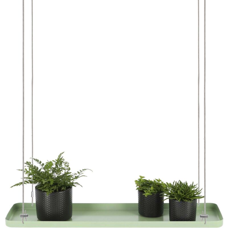 Plateau suspendu pour plantes rectangulaire vert l Esschert Design