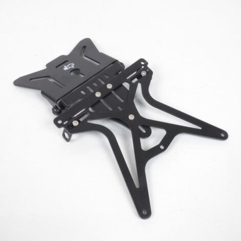 Support plaque d immatriculation One aluminium noir pour moto