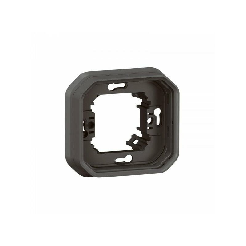Support plaque étanche pour montage encastré 1 poste plexo - anthracite Legrand LEG069606L