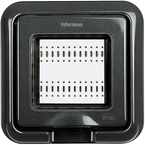 Support-plaque IP55 Idrobox couleur Anthracite (24602L)