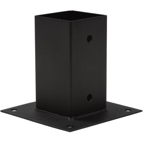 WOVAR Support plat pour poteau 12x12 cm Noir - Par Pièce