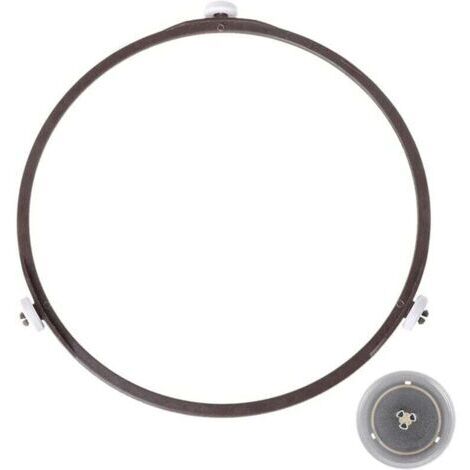 Support plateau tournant universel de 22cm，Anneau Rotatif Micro-ondes de Plateau Tournant pour Universel Support en Verre 22cm Diamètre (Brun)