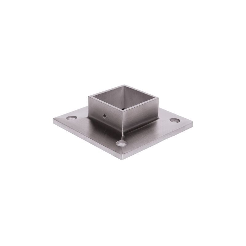 [QUALITE FRANCAISE] - Support platine connexion de tube carré - Longueur 95mm pour tube carré longueur 40mm Hauteur 4mm - Inox 316