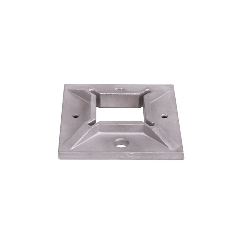 [QUALITE FRANCAISE] - Support platine connexion de tube carré - Longueur 100mm pour tube carré longueur 40mm Hauteur 8mm - Inox 316