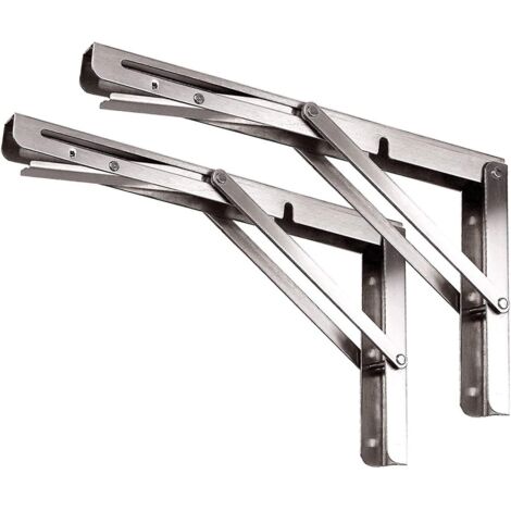 Support pliable en acier inoxydable, 400 mm, pour fixation murale ou sur étagère, 2 pièces avec vis. - AquaForge