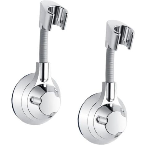 Support Pommeau de Douche 360° - Universel - Sans Percage - Blanc