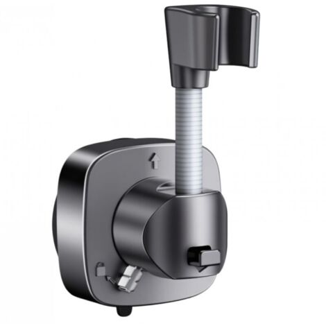Support Pommeau de Douche 360° Ventouse   Fixation Réutilisable, Rotation Facile, Installation Sans Perçage