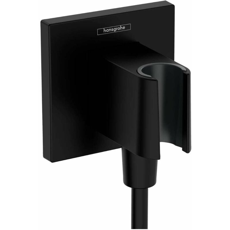 Hansgrohe - Fixfit - Coude de raccordement avec support, noir mat 26889670