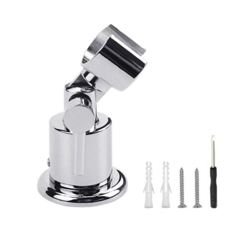 Support Pommeau de Douche en Métal, Supports de Pomme de Douche à 180 Degrés, Support de Douche, Support de Douche Réglable, Porte Pommeau de Douche, Support de Douche à Main Avec Vis