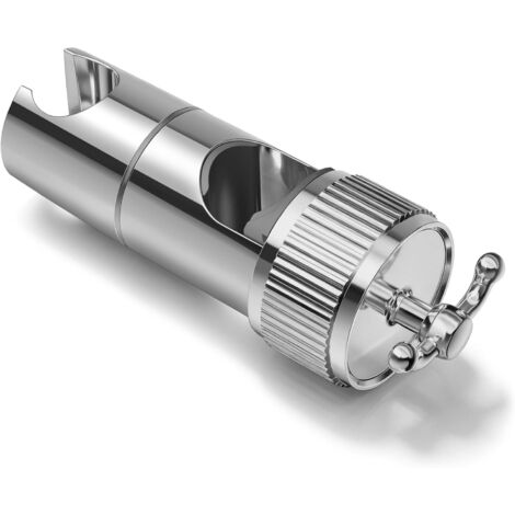 Support Pommeau de Douche sans Percage, Porte Pommeau de Douche avec 2 Accroche, Support Douchette Réglable de 16 à 28 mm de Diamètre, pour Shower Head Holder 20‑23mm, Chromé