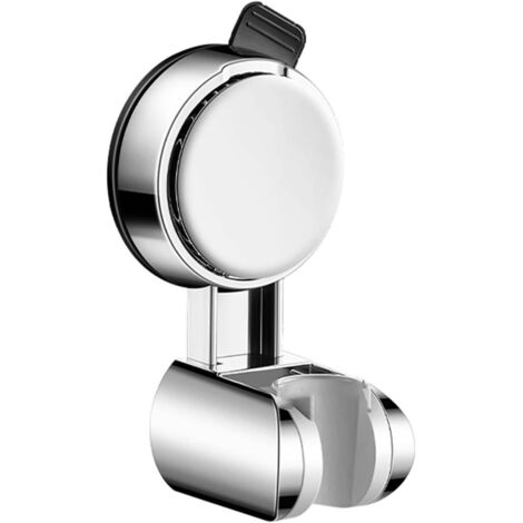 Support Pommeau de Douche Type de Ventouse Accroche Pommeau de Douche Angle Réglable Support Douchette Amovible Porte Pommeau de Douche Rond Fixation Pommeau de Douche