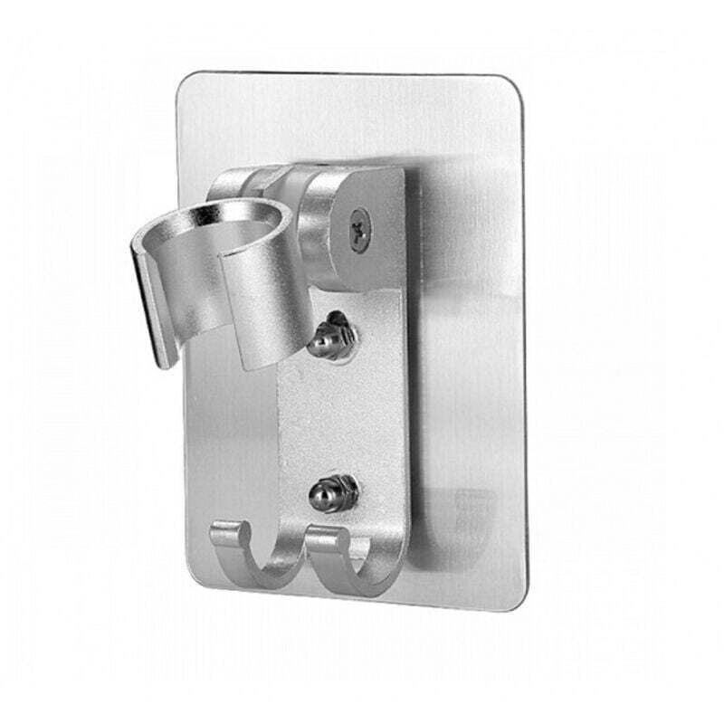 Support Pommeau Douche, Accroche Douchette Orientable Support Mural Fixation Douche Adhesif(silver)..