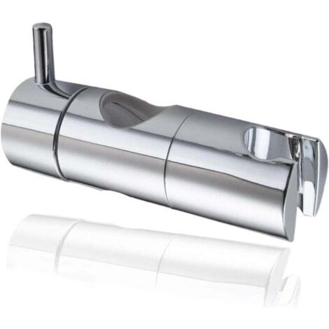Support Pommeau Douchette, Accroche Douche à Main Ventouse, Fixation Pommeau Douche Mural, Curseur Douche Universel Remplaçable Curseur (22mm, Argent)