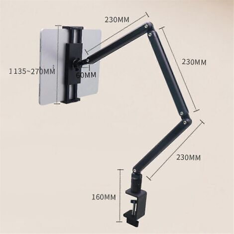 Support portable pour tablette, support de bureau rotatif et pliable